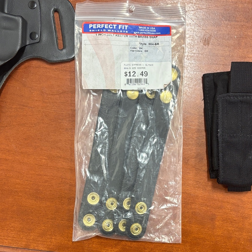 Perfect Fit Black police Belt Keepers